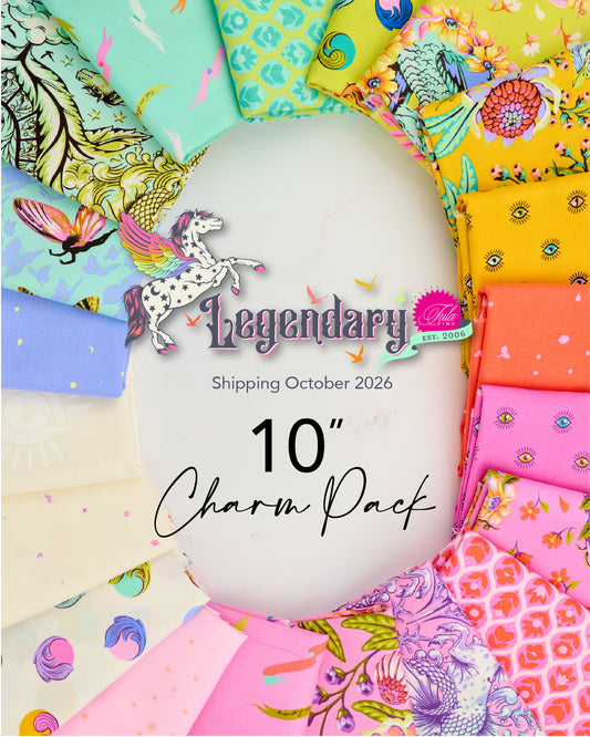Legendary 10" Charm Pack by Tula Pink, 42 pieces (Preorder)