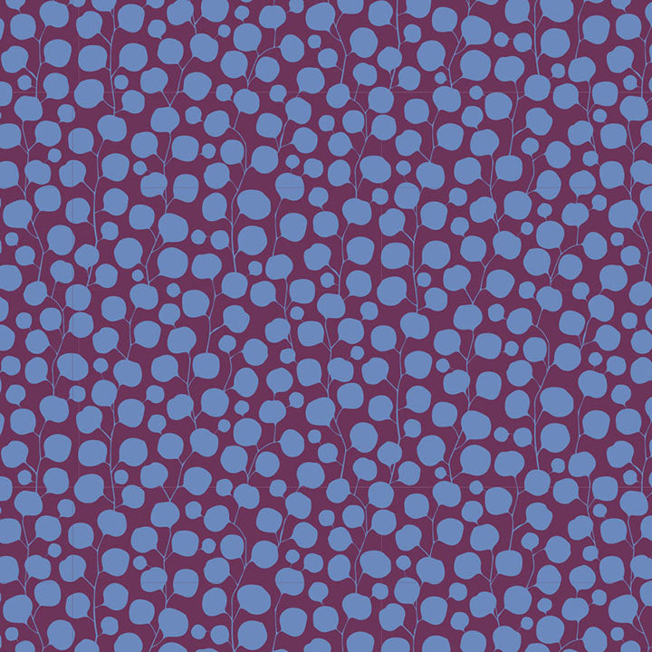 PREORDER - Hibernation - Eucalyptus in Eggplant - 110086 - Half Yard