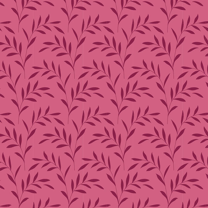 Hibernation - Olive Branch in Old Rose - 110089 - Half Yard