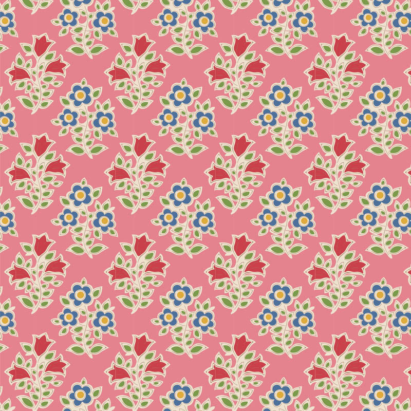Jubilee - Farm Flowers in Pink - 110097 - Half Yard