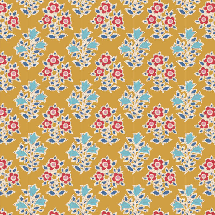 Jubilee - Farm Flowers in Mustard - 110098 - Half Yard