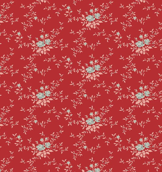 Noel Red quilting fabric, part of the Merry Little Christmas fabric collection by Tilda Fabrics (SKU: TIL110139)