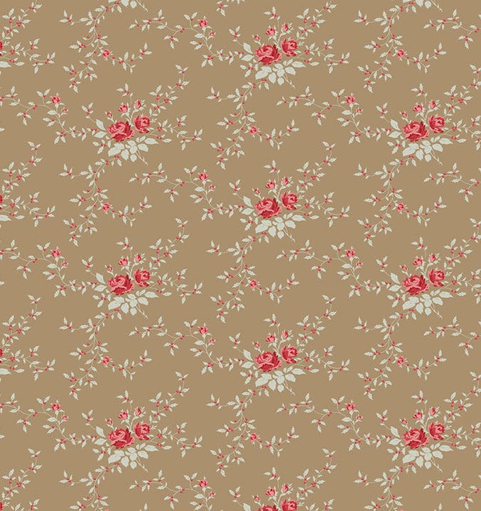 Noel Taupe quilting fabric, part of the Merry Little Christmas fabric collection by Tilda Fabrics (SKU: TIL110149)