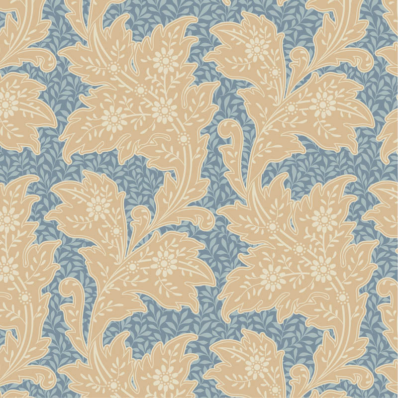 Stella Blue quilting fabric, part of the Songbird fabric collection from Tilda Fabrics (SKU: TIL110157)
