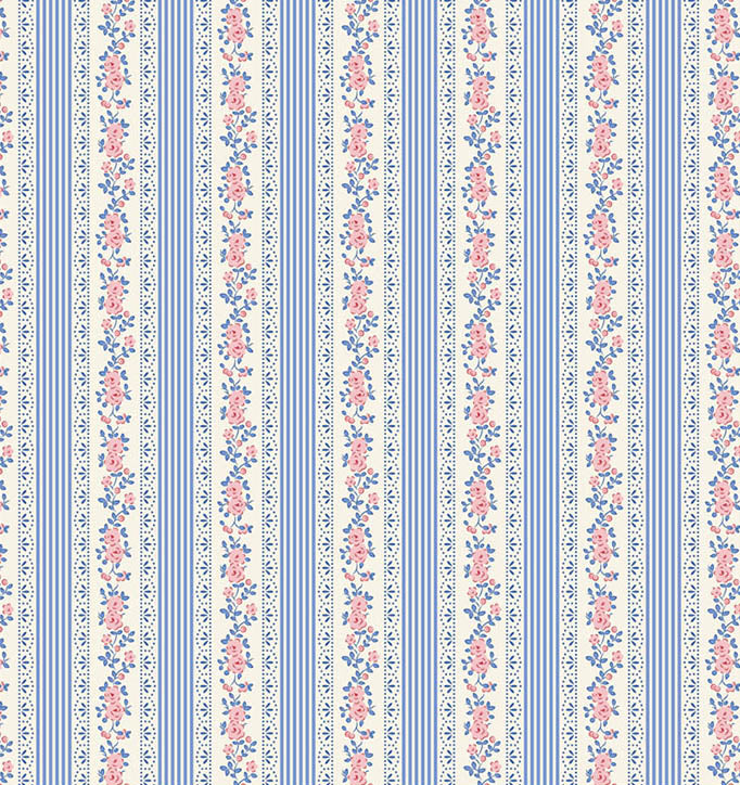 Claramay Blue quilting fabric, part of the Something Blue fabric collection by Tilda Fabrics (SKU: TIL110164)