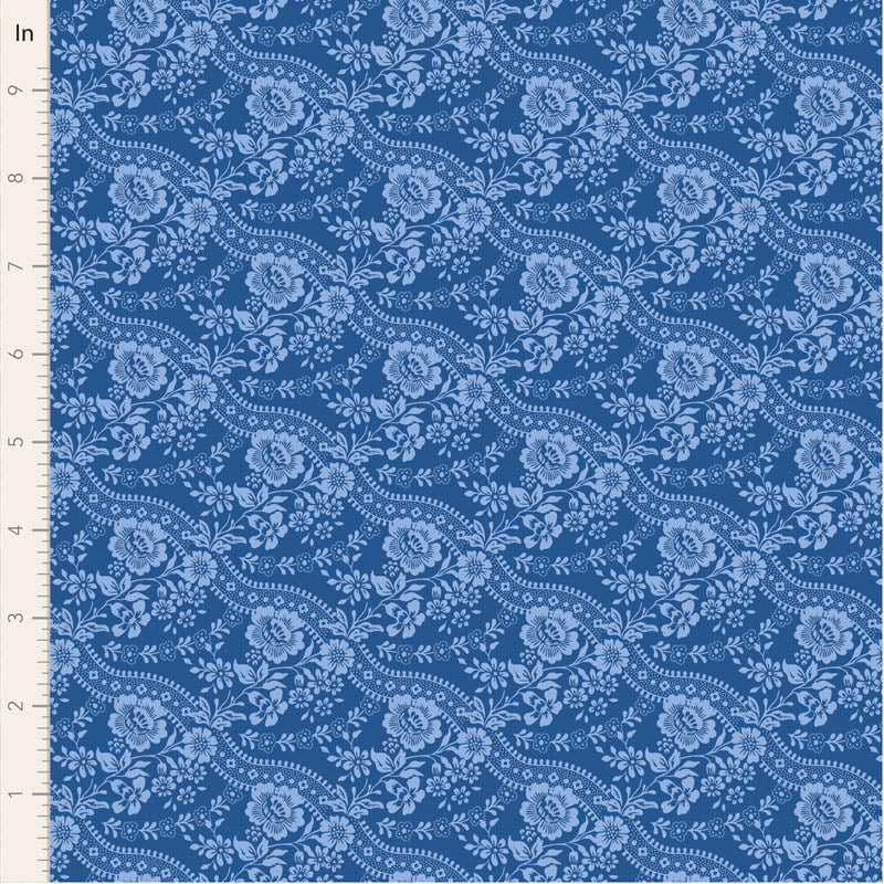 Celeste Denim quilting fabric, part of the Something Blue fabric collection by Tilda Fabrics (SKU: TIL110168)