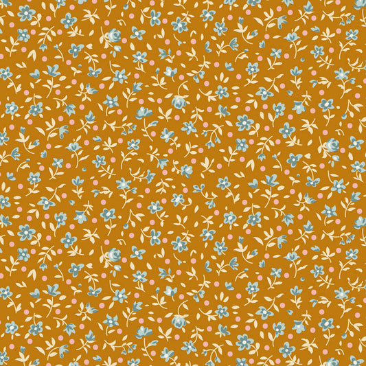 Mae Ochre quilting fabric, part of the Village Life fabric collection by Tilda Fabrics (SKU: TIL110174)
