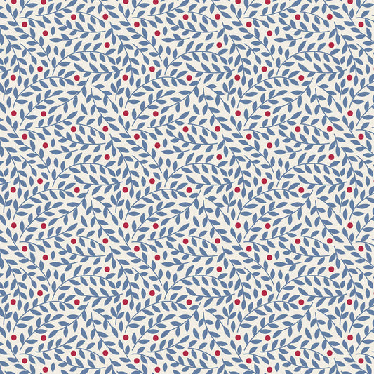 Lillian Blue quilting fabric, part of the Village Life fabric collection by Tilda Fabrics (SKU: TIL110184)