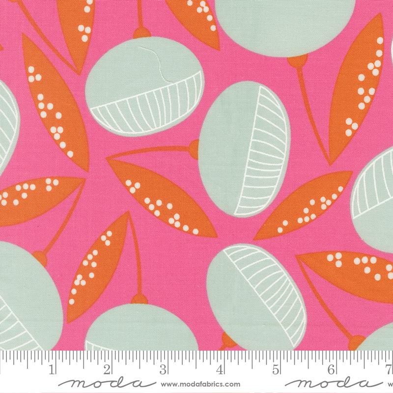 Fruitique in Hibiscus quilting fabric, part of the Balisong fabric collection by Zen Chic (SKU: 11660 14)