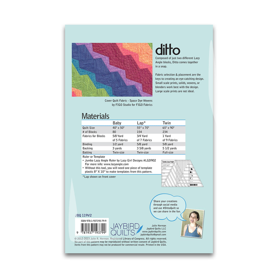 Ditto - Jaybird Quilts - Paper Pattern - JBQ 119