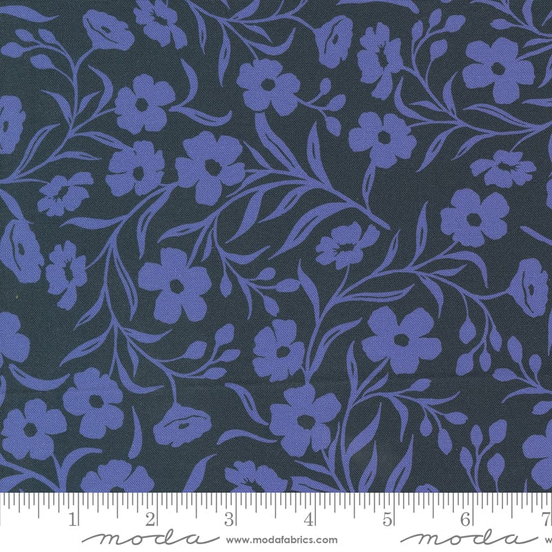 Maeve - Tansy in Navy Blue - Crystal Manning for Moda - 11934 16 - Half Yard