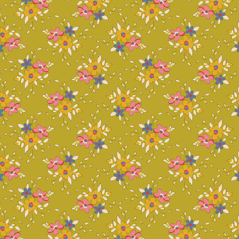 Creating Memories - Spring - Frida in Lime - Tilda Fabrics - TIL130119