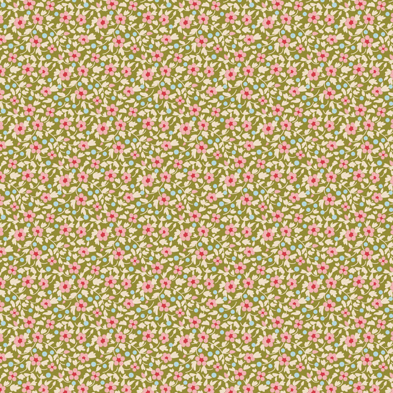 Creating Memories - Spring - Brie in Green - Tilda Fabrics - TIL130121