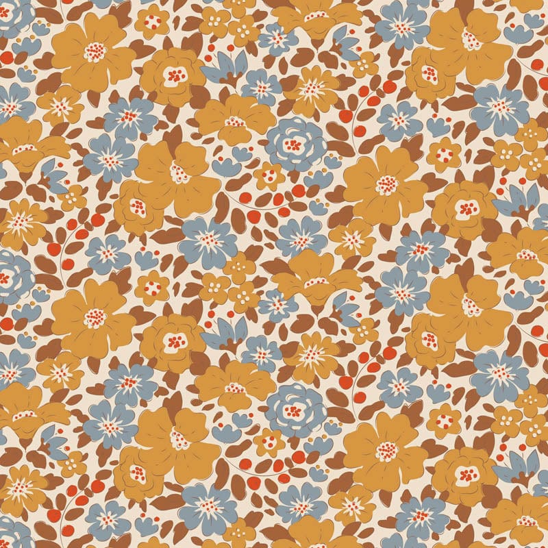 Cotton quilting fabric pattern called 'Autumn'. Part of the 'Creating Memories' fabric collection. Designed by Tilda Fabrics for fabric company Tilda Fabrics. SKU: TIL130142. 44-45 inch width.