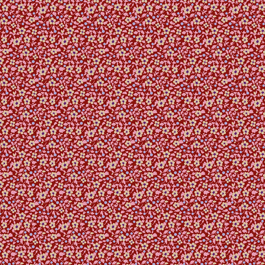 Burgundy quilting fabric, part of the Brie Basic fabric collection from Tilda Fabrics (SKU: TIL130193)