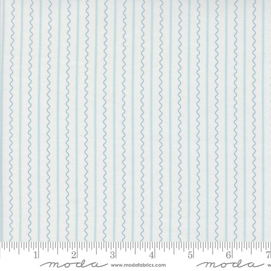 White Blue Frequency Stripes - Mixed Bag of Bonbons by Jen Kingwell