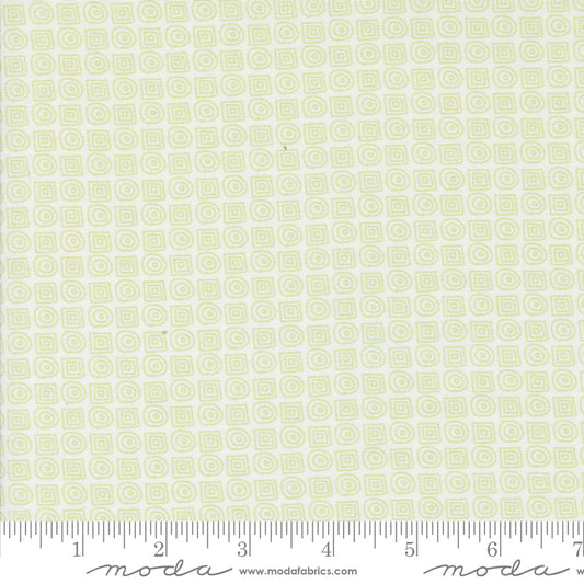 Green on White Maze quilting fabric, part of the Mixed Bag of Bonbons fabric collection by Jen Kingwell (SKU: 18261 11)