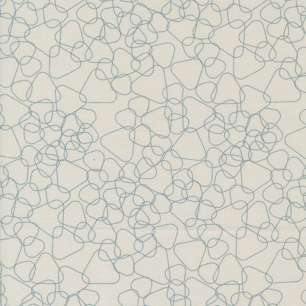 Cotton quilting fabric pattern called 'Angles in Fog'. Part of the 'Still More Paper' fabric collection. Designed by Zen Chic for fabric company MODA. SKU: 1876 14. 44-45 inch width.