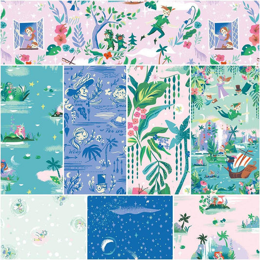 Forever Neverland Full Yard Bundle, 8 Pieces {in Princess} - by Jill Howarth