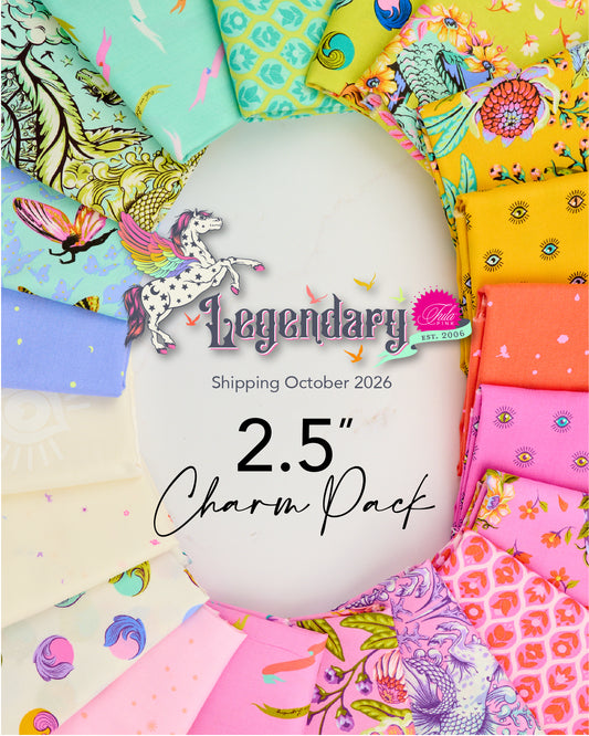 Legendary 2.5" Mini Charm Pack by Tula Pink, 42 pieces (Preorder)