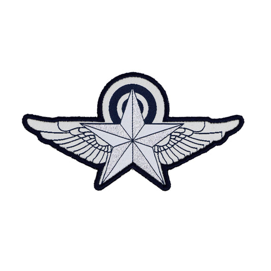 High Flight - Mission Complete in Navy - by Sarah Thomas - 60x114mm - Iron-On Applique Patch