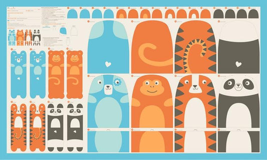 PREORDER - Animal Park Fun - Animal Stuffies Panel 36" x 60" - Stacy Iest Hsu - 20969 11