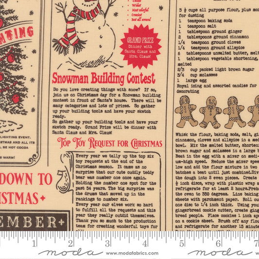 North Pole News in Midnight quilting fabric, part of the Holiday Cheer fabric collection by Stacy Iest Hsu (SKU: 20970 21)