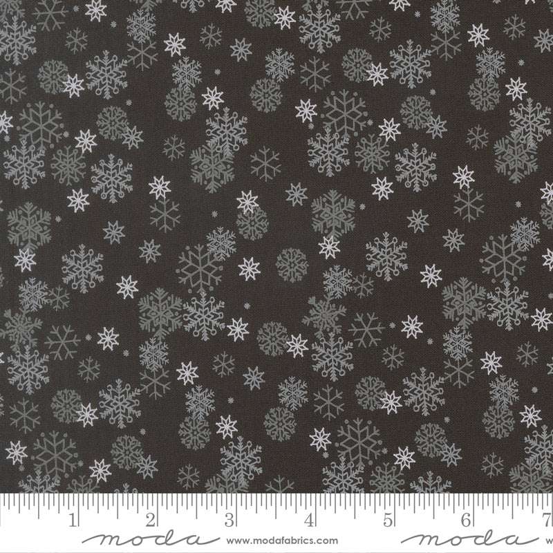 Snow Flurry in Midnight quilting fabric, part of the Holiday Cheer fabric collection by Stacy Iest Hsu (SKU: 20976 20)