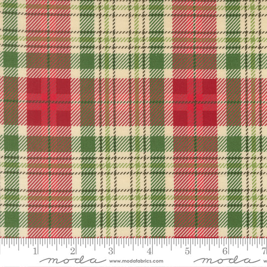 Christmas Plaid in Natural quilting fabric, part of the Holiday Cheer fabric collection by Stacy Iest Hsu (SKU: 20977 11)