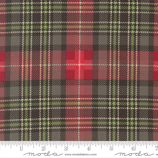 Christmas Plaid in Coal quilting fabric, part of the Holiday Cheer fabric collection by Stacy Iest Hsu (SKU: 20977 19)