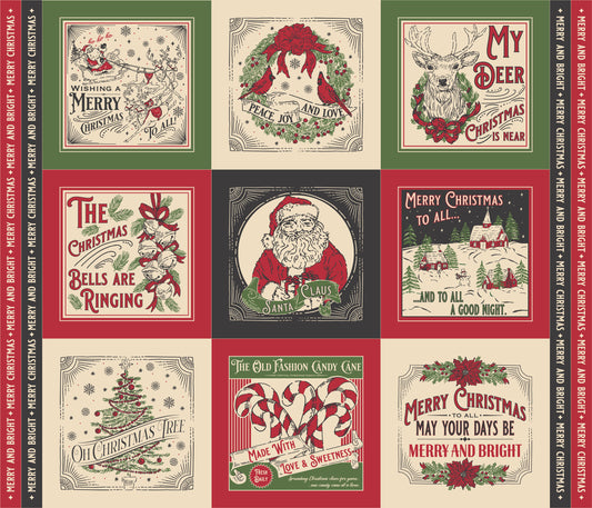Christmas Panel - Holiday Cheer by Stacy Iest Hsu - 36" x 44" Panel