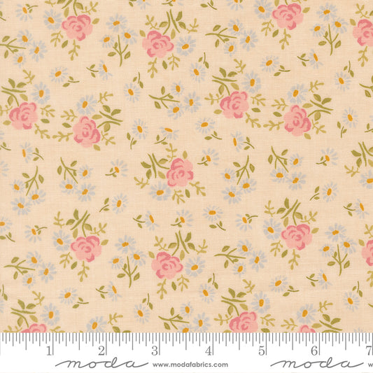 Rose Garden in Cloud quilting fabric, part of the My Secret Garden fabric collection by Stacy Iest Hsu (SKU: 20985 11)
