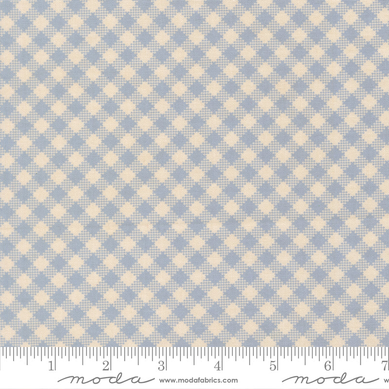 Garden Gingham in Sky quilting fabric, part of the My Secret Garden fabric collection by Stacy Iest Hsu (SKU: 20987 35)