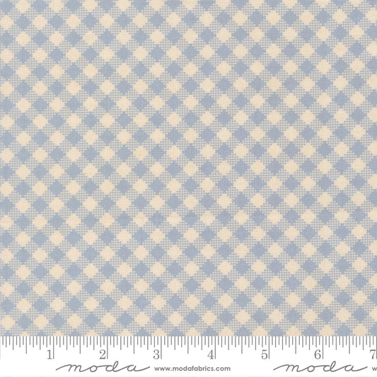 Garden Gingham in Sky quilting fabric, part of the My Secret Garden fabric collection by Stacy Iest Hsu (SKU: 20987 35)