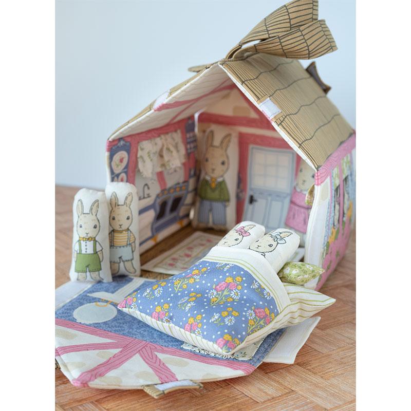 Garden Bunny Cottage Panel - My Secret Garden by Stacy Iest Hsu - 36" x 60" Fabric Panel