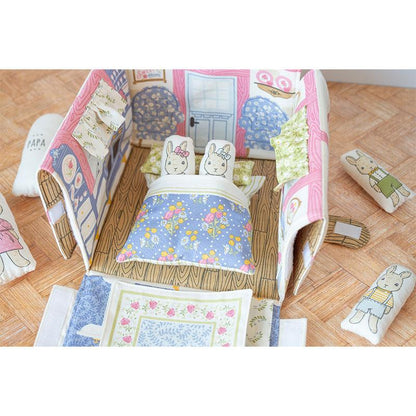Garden Bunny Cottage Panel - My Secret Garden by Stacy Iest Hsu - 36" x 60" Fabric Panel