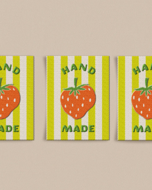 Strawberry Large Garment Labels: Set of 6