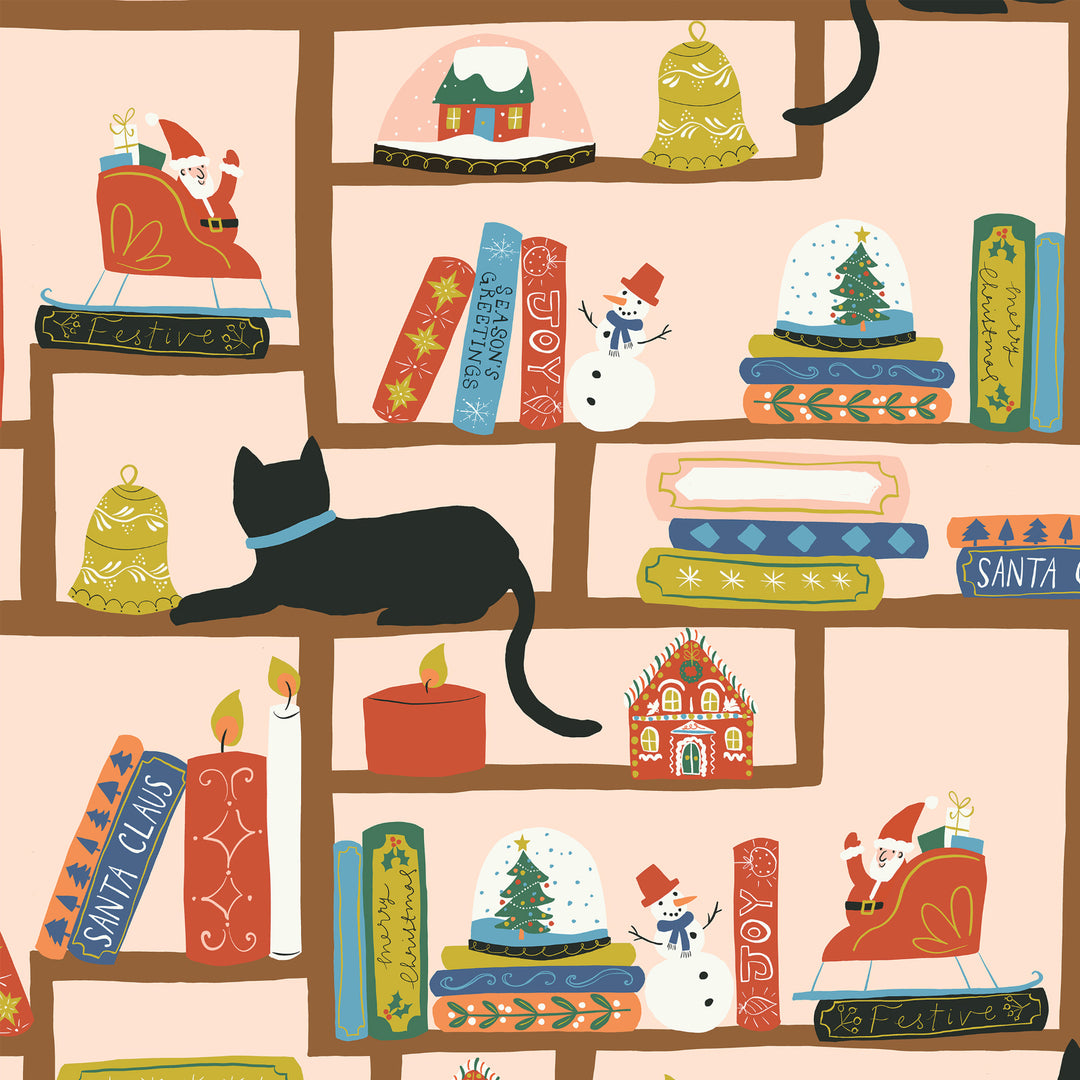 PREORDER - Tinsel Time! - Christmas Shelves - Louise Cunningham - 227521 - Half Yard