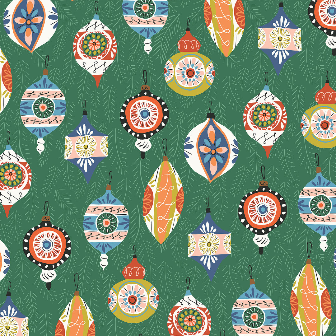 PREORDER - Tinsel Time! - Beautiful Baubles - Louise Cunningham - 227526 - Half Yard