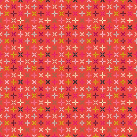 Cotton quilting fabric pattern called 'Diamonds'. Part of the 'Retro Life 2' fabric collection. Designed by Lisa Redhead for fabric company Dandelion Fabric & Co.. SKU: 23RL2-03. 44-45 inch width.