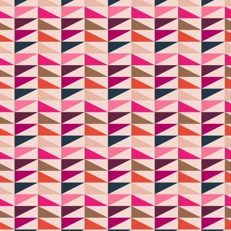 Cotton quilting fabric pattern called 'Chevrons'. Part of the 'Retro Life 2' fabric collection. Designed by Lisa Redhead for fabric company Dandelion Fabric & Co.. SKU: 23RL2-05. 44-45 inch width.