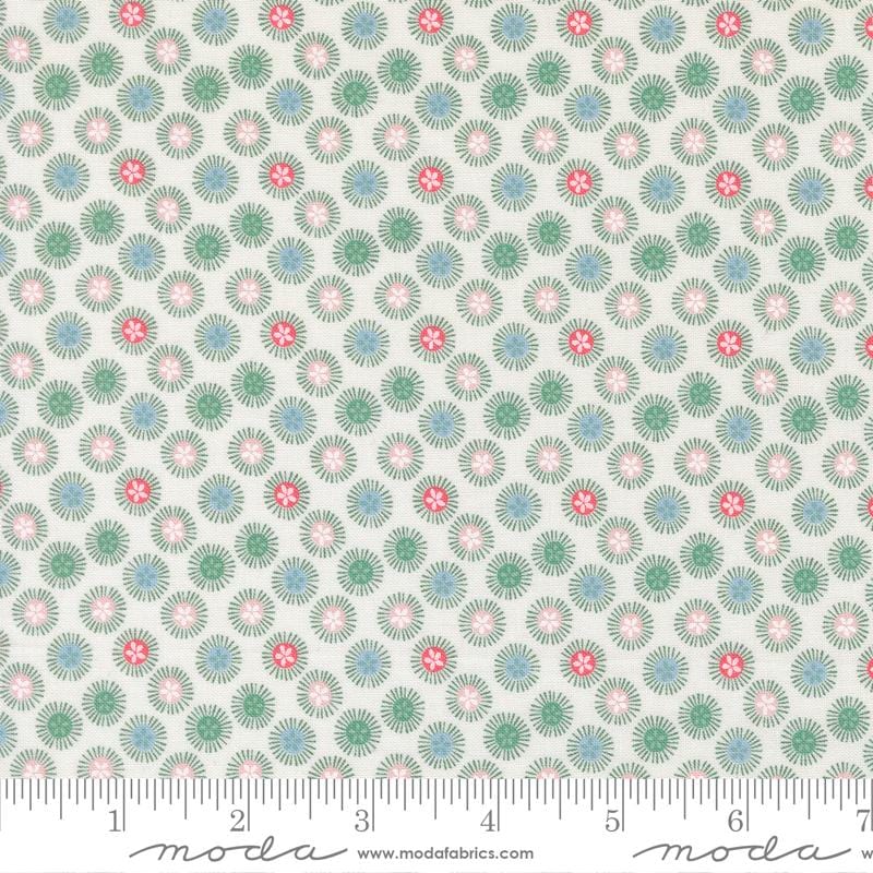 Sand Dollar in Pearl quilting fabric, part of the Reef fabric collection by Kate Spain (SKU: 27348 11)