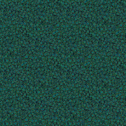 Peacock quilting fabric, part of the Shimmer fabric collection by Deborah Edwards (SKU: 27895M-78)