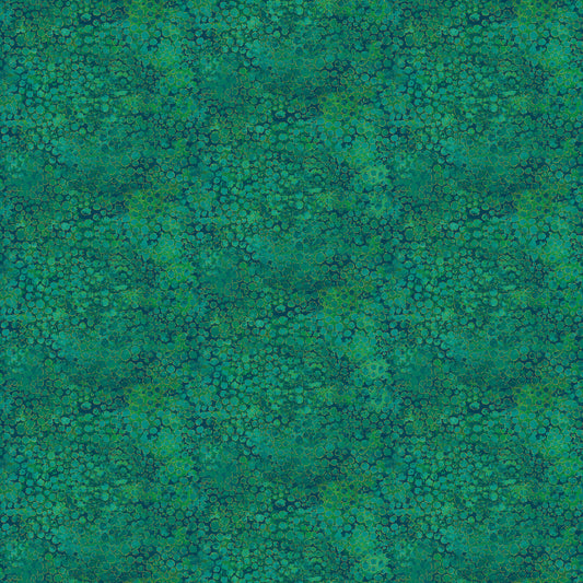 Peacock quilting fabric, part of the Shimmer fabric collection by Deborah Edwards (SKU: 27896M-78)