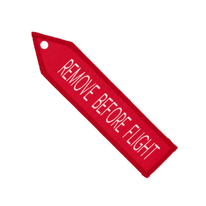 High Flight - Remove Before Flight - by Sarah Thomas - 30x127mm - Iron-On Applique Patch