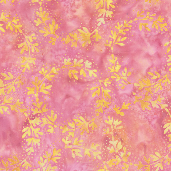 Tropical Sunset - Wreaths in Pink - Jacqueline De Jonge - 30012Q-X - Half Yard (Preorder)