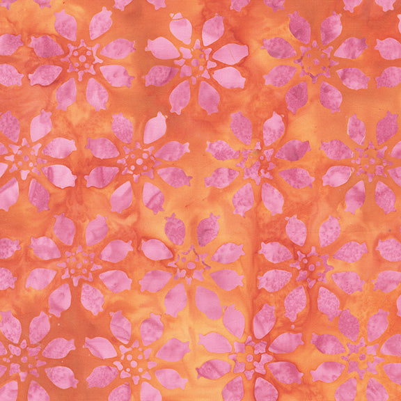 Tropical Sunset - Buds in Orange - Jacqueline De Jonge - 30015Q-X - Half Yard (Preorder)