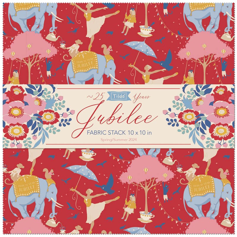Jubilee 10-Inch Charm Pack, 40 Pieces - by Tilda Fabrics