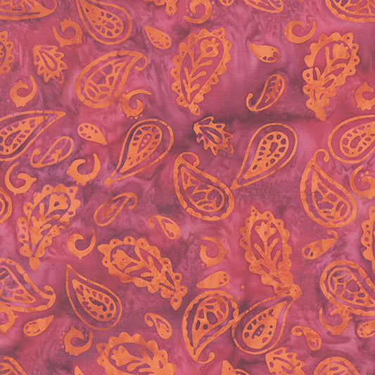 Tropical Sunset - Paisley in Sangria - Jacqueline De Jonge - 30020Q-X - Half Yard (Preorder)