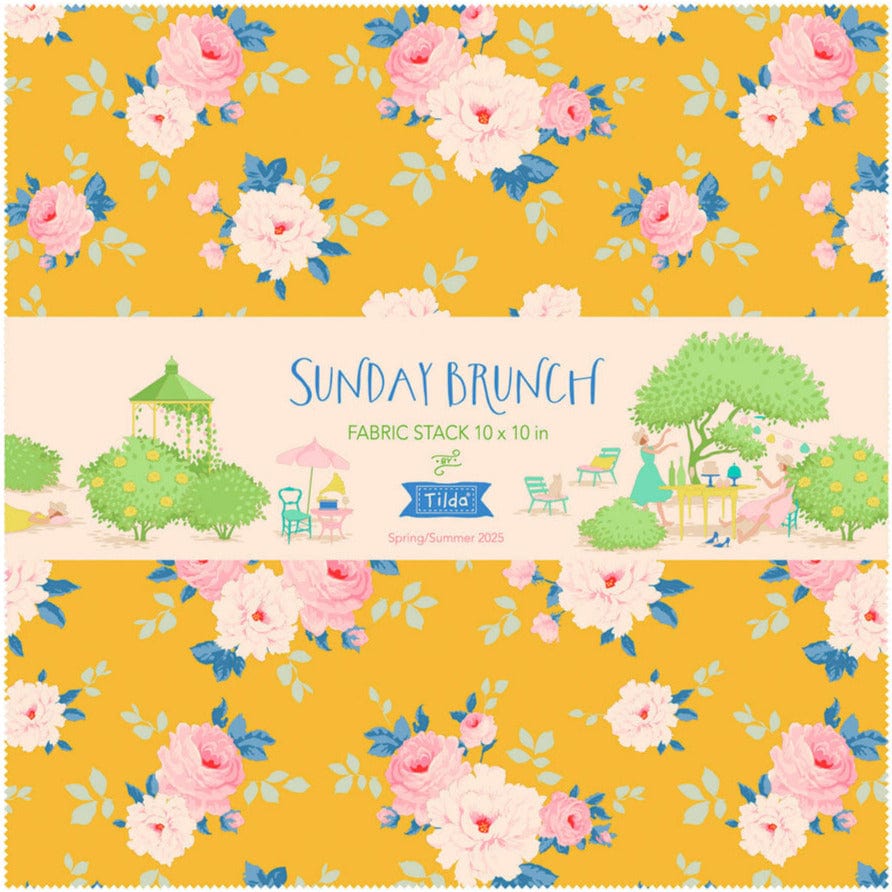 Sunday Brunch 10-Inch Fabric Stack, 40 Pieces - by Tilda Fabrics